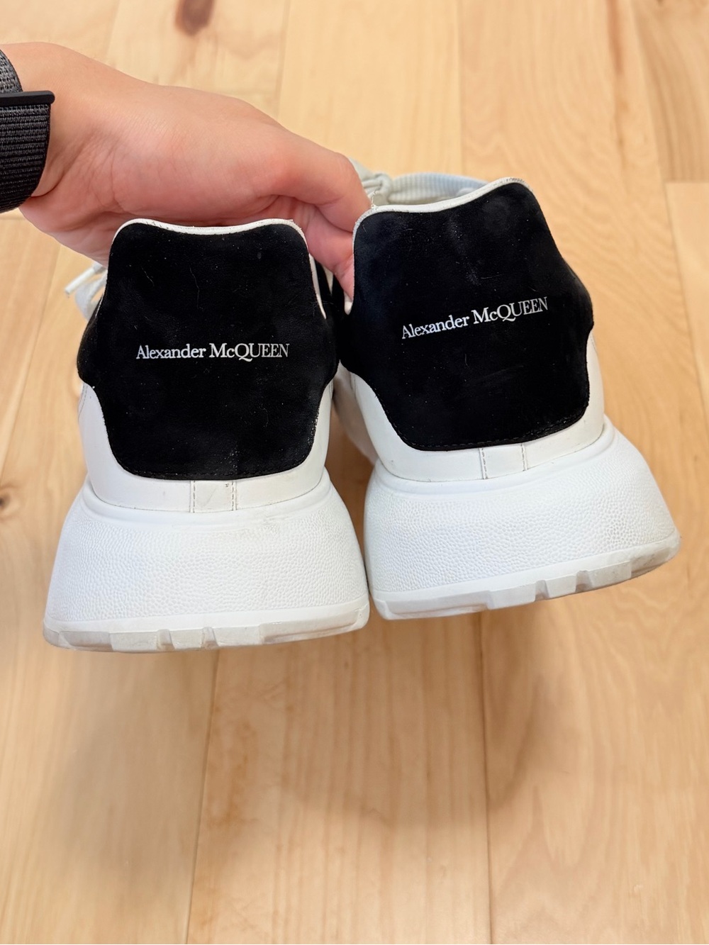 Alexander McQueen Men’s Oversized Court Trainer Sneakers - Picture 3 of 10